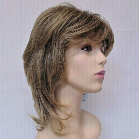 16" Layered Thick Brown/Blonde Heat Resistant Shag - Picture 2 of 11